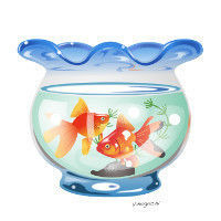 涼しげな夏のhp素材イラスト 風鈴金魚イラスト Illust Box